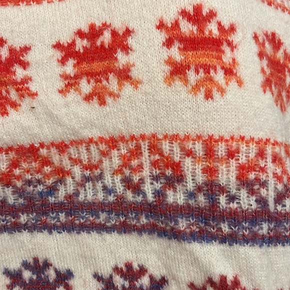 Old Navy Wool Blend Fair Isle Crewneck XXL Tall Cottagecore Winter Apres Ski - Picture 4 of 5